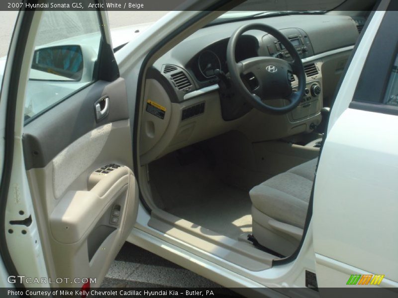 Arctic White / Beige 2007 Hyundai Sonata GLS