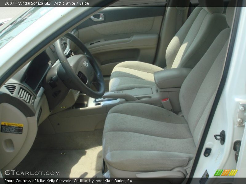 Arctic White / Beige 2007 Hyundai Sonata GLS