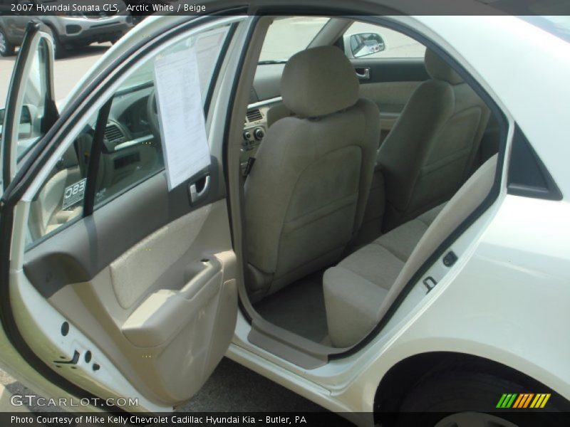 Arctic White / Beige 2007 Hyundai Sonata GLS