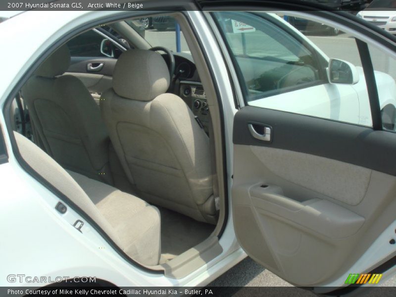 Arctic White / Beige 2007 Hyundai Sonata GLS