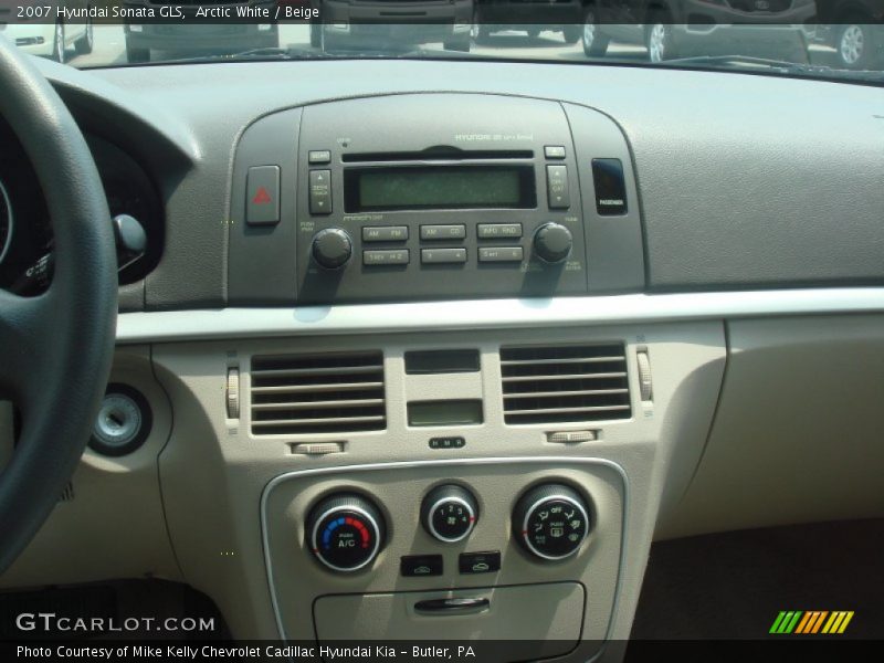 Arctic White / Beige 2007 Hyundai Sonata GLS