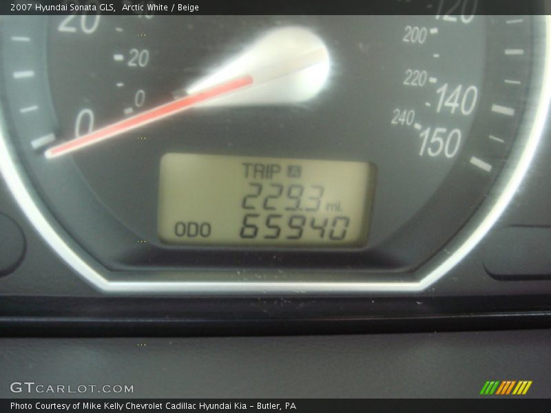 Arctic White / Beige 2007 Hyundai Sonata GLS