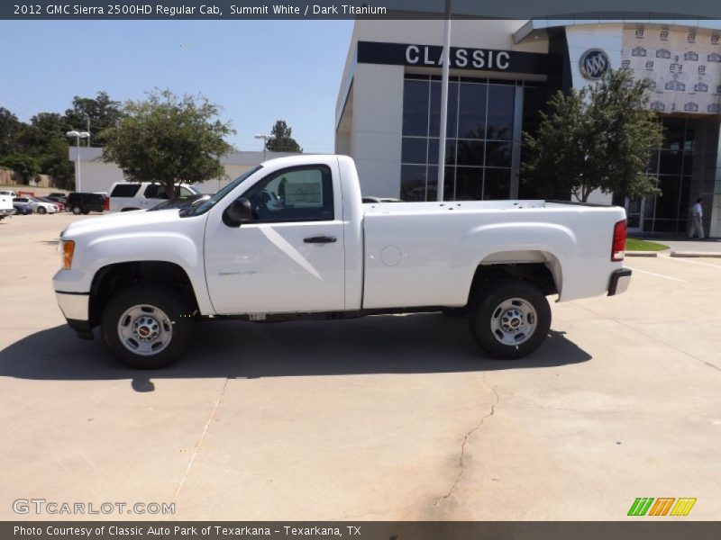 Summit White / Dark Titanium 2012 GMC Sierra 2500HD Regular Cab