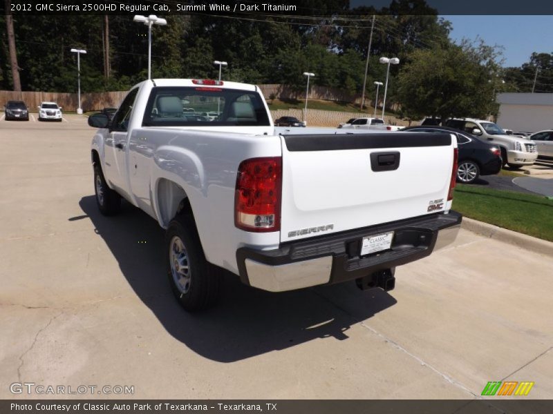 Summit White / Dark Titanium 2012 GMC Sierra 2500HD Regular Cab