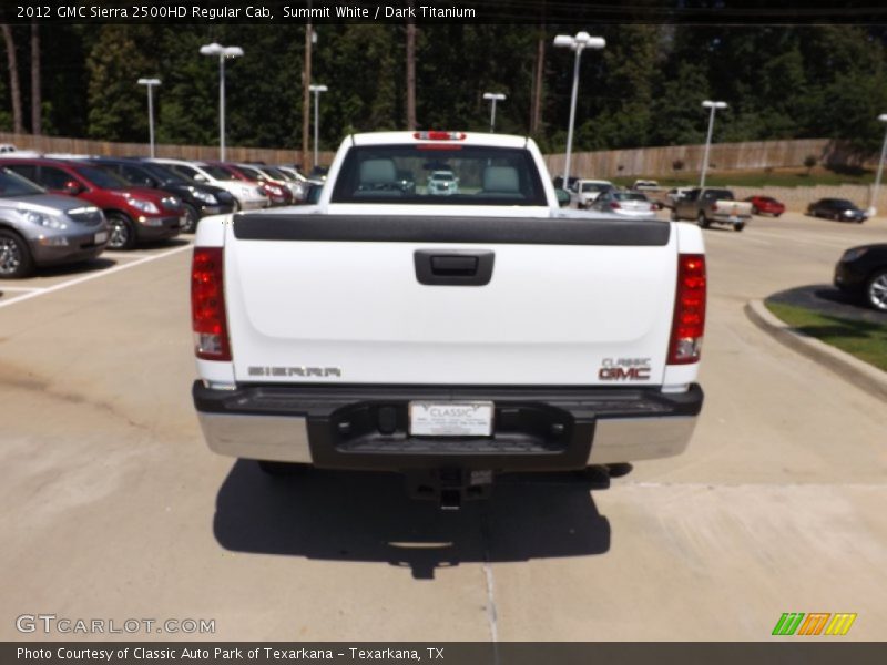 Summit White / Dark Titanium 2012 GMC Sierra 2500HD Regular Cab