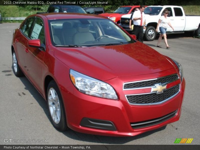 Crystal Red Tintcoat / Cocoa/Light Neutral 2013 Chevrolet Malibu ECO