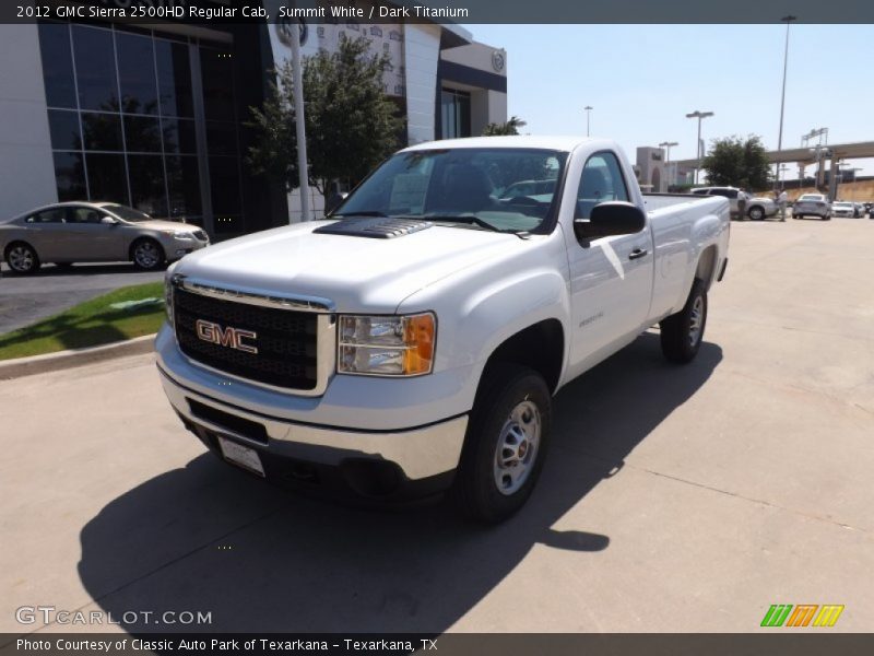 Summit White / Dark Titanium 2012 GMC Sierra 2500HD Regular Cab