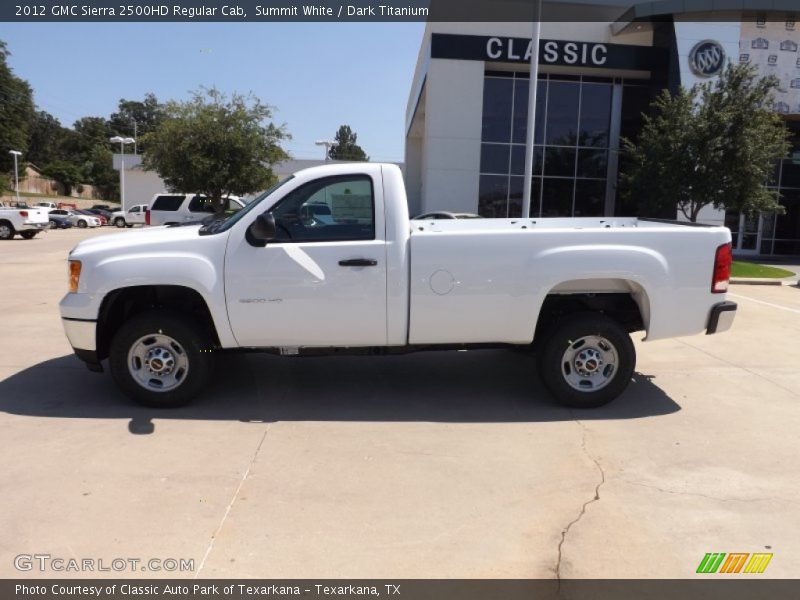 Summit White / Dark Titanium 2012 GMC Sierra 2500HD Regular Cab
