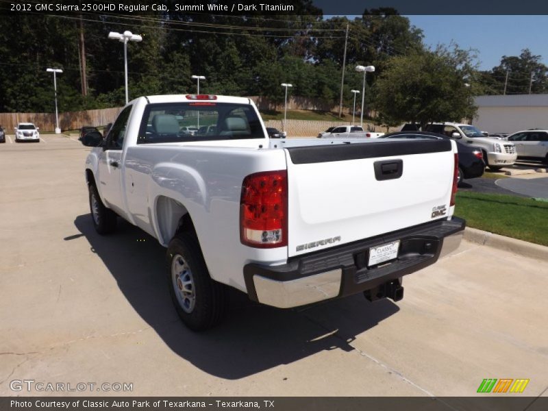 Summit White / Dark Titanium 2012 GMC Sierra 2500HD Regular Cab