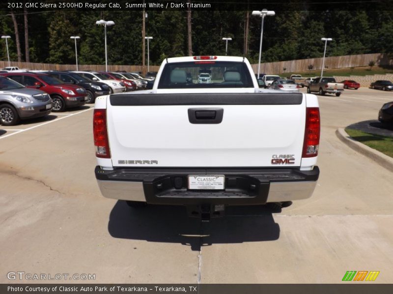 Summit White / Dark Titanium 2012 GMC Sierra 2500HD Regular Cab