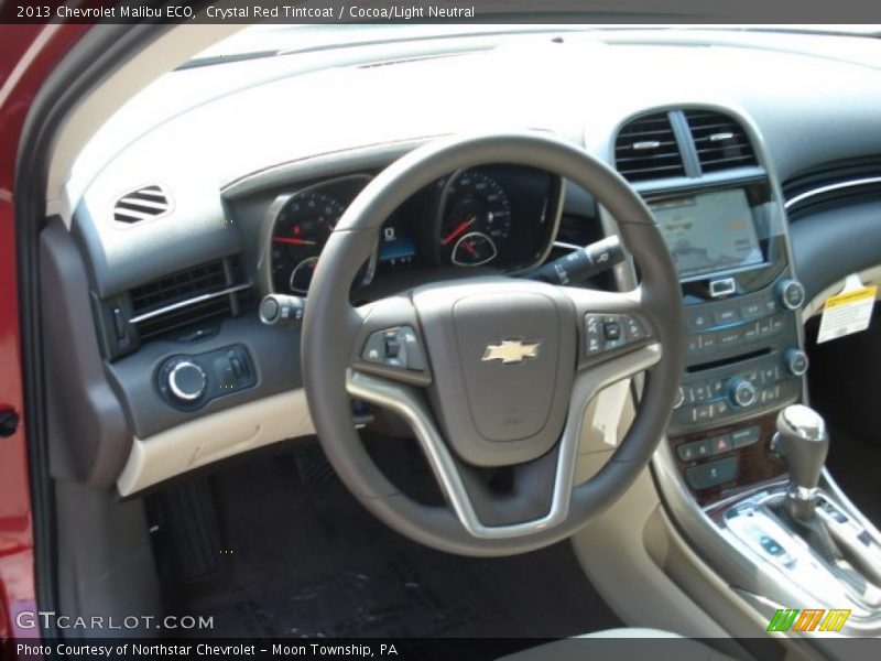 Crystal Red Tintcoat / Cocoa/Light Neutral 2013 Chevrolet Malibu ECO