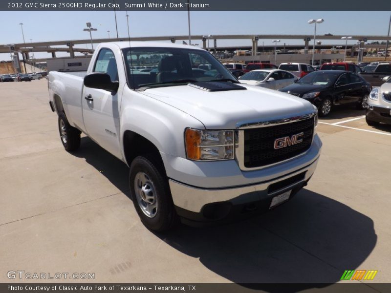 Summit White / Dark Titanium 2012 GMC Sierra 2500HD Regular Cab
