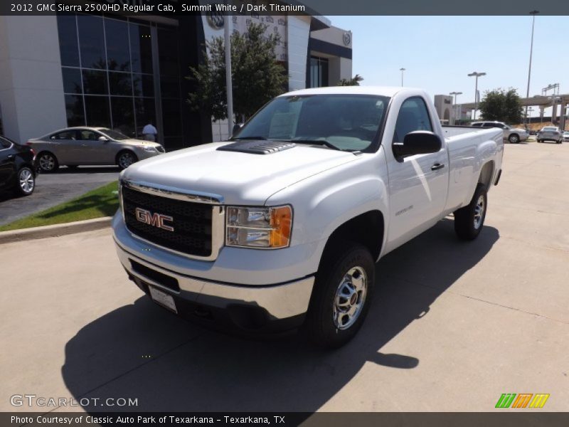 Summit White / Dark Titanium 2012 GMC Sierra 2500HD Regular Cab