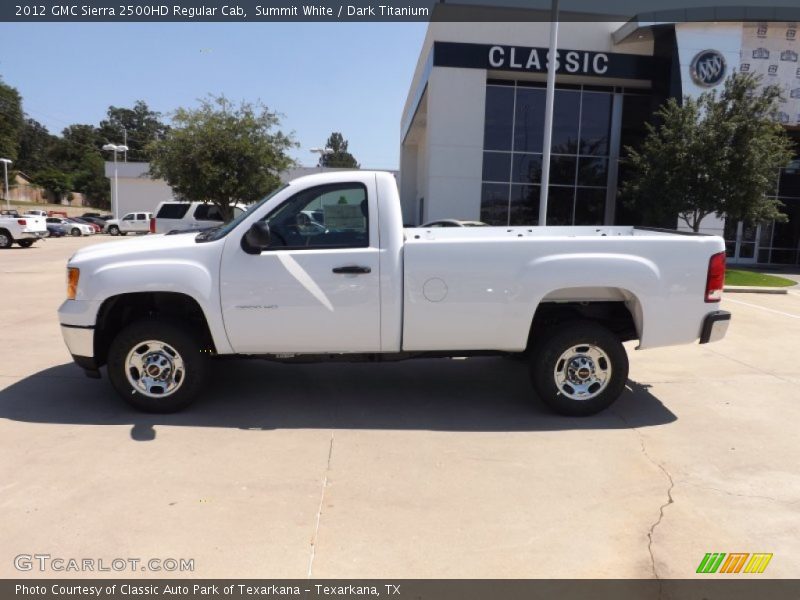 Summit White / Dark Titanium 2012 GMC Sierra 2500HD Regular Cab