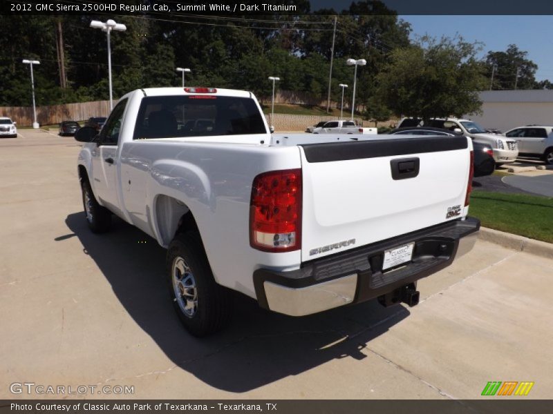 Summit White / Dark Titanium 2012 GMC Sierra 2500HD Regular Cab