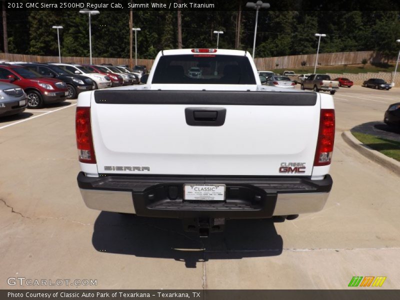 Summit White / Dark Titanium 2012 GMC Sierra 2500HD Regular Cab