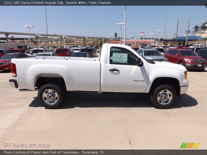 Summit White / Dark Titanium 2012 GMC Sierra 2500HD Regular Cab