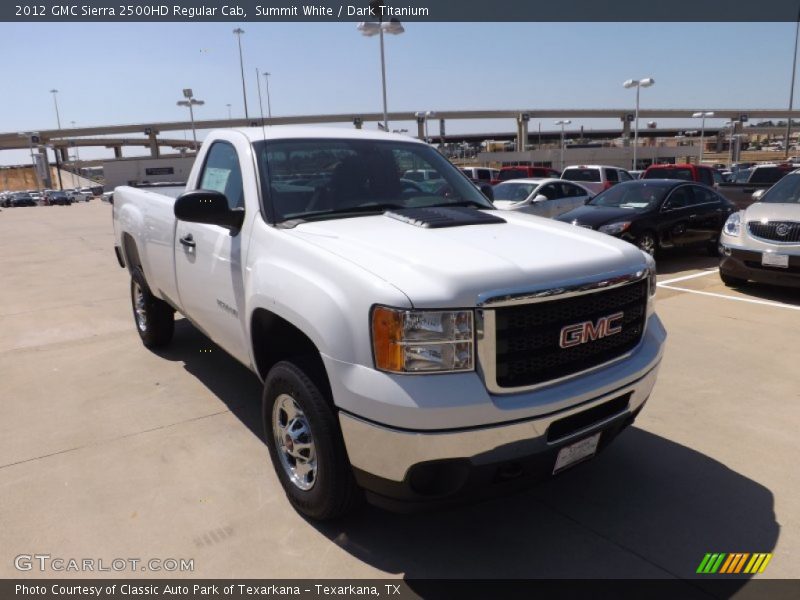 Summit White / Dark Titanium 2012 GMC Sierra 2500HD Regular Cab
