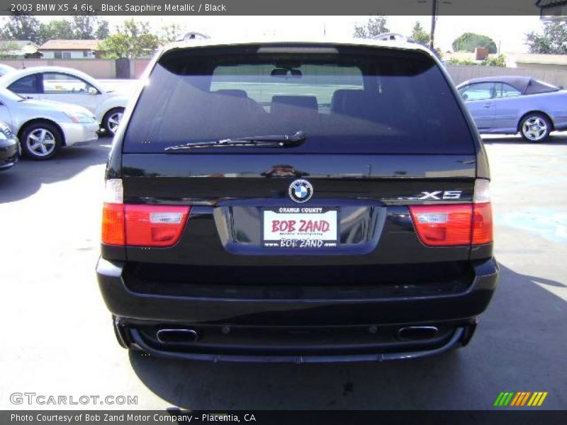 Black Sapphire Metallic / Black 2003 BMW X5 4.6is