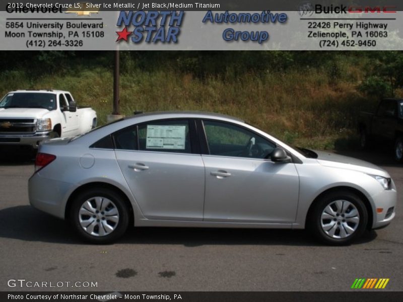 Silver Ice Metallic / Jet Black/Medium Titanium 2012 Chevrolet Cruze LS