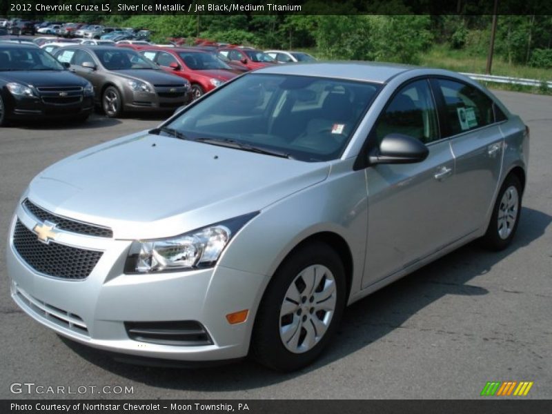 Silver Ice Metallic / Jet Black/Medium Titanium 2012 Chevrolet Cruze LS
