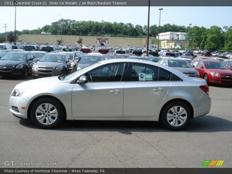 Silver Ice Metallic / Jet Black/Medium Titanium 2012 Chevrolet Cruze LS
