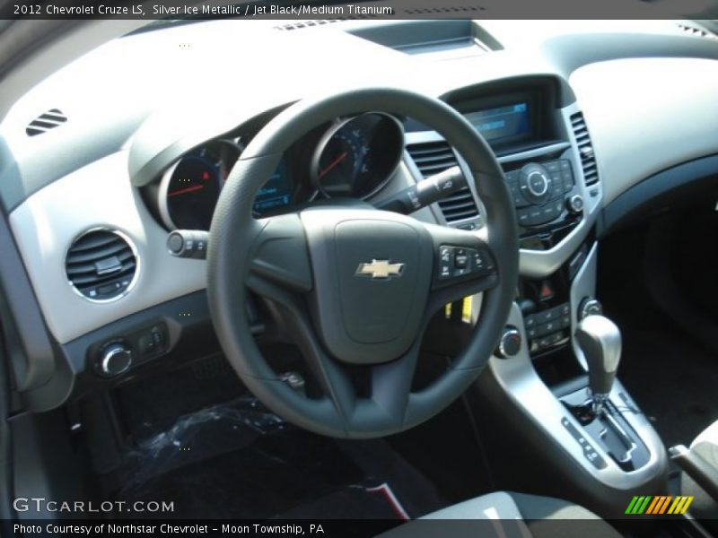 Silver Ice Metallic / Jet Black/Medium Titanium 2012 Chevrolet Cruze LS