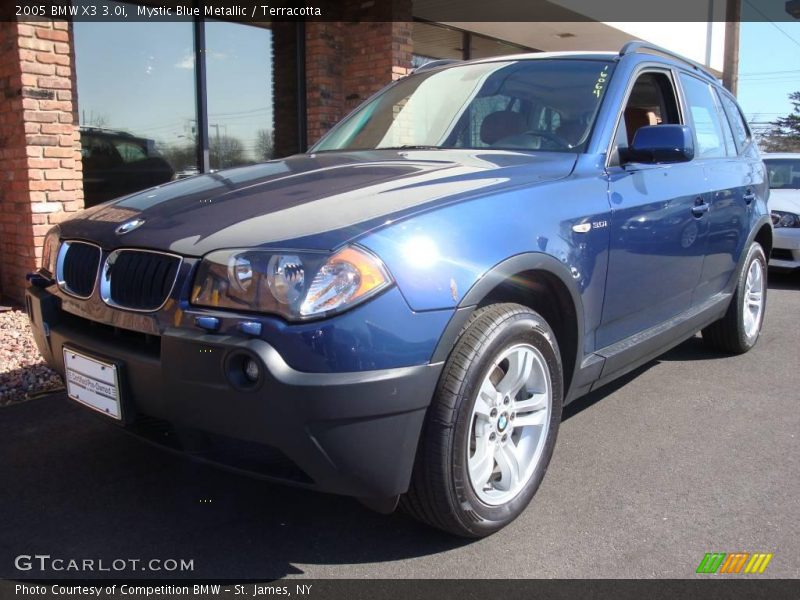 Mystic Blue Metallic / Terracotta 2005 BMW X3 3.0i