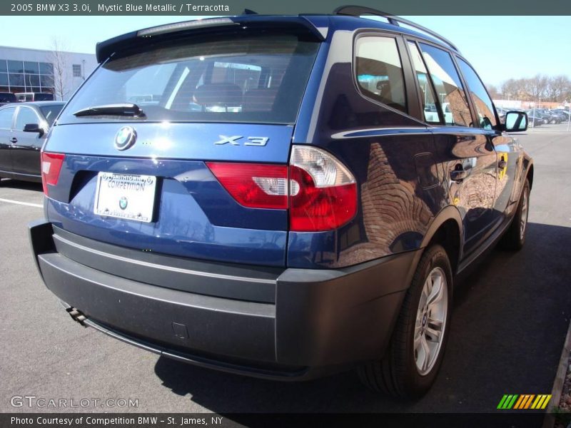 Mystic Blue Metallic / Terracotta 2005 BMW X3 3.0i