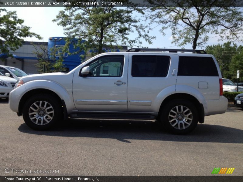 Silver Lightning Metallic / Graphite 2010 Nissan Pathfinder LE 4x4