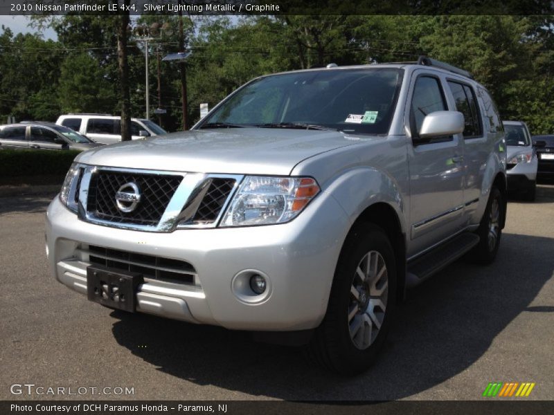 Silver Lightning Metallic / Graphite 2010 Nissan Pathfinder LE 4x4