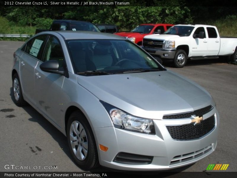 Silver Ice Metallic / Jet Black/Medium Titanium 2012 Chevrolet Cruze LS