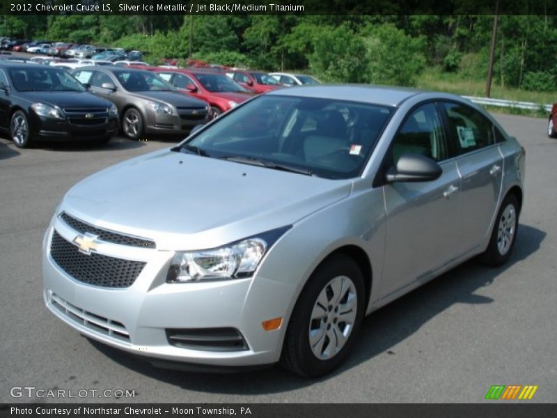 Silver Ice Metallic / Jet Black/Medium Titanium 2012 Chevrolet Cruze LS