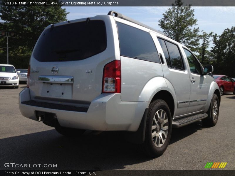 Silver Lightning Metallic / Graphite 2010 Nissan Pathfinder LE 4x4