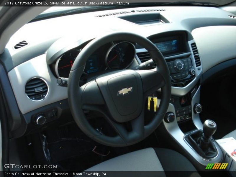 Silver Ice Metallic / Jet Black/Medium Titanium 2012 Chevrolet Cruze LS