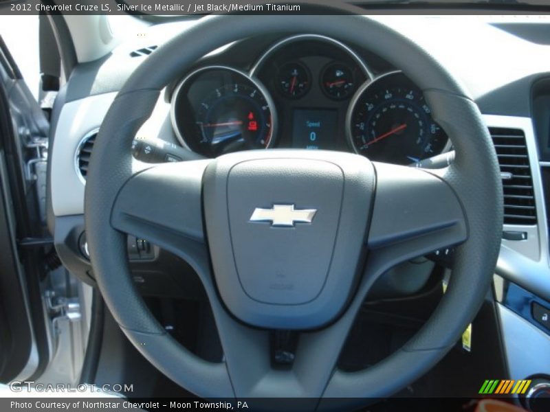 Silver Ice Metallic / Jet Black/Medium Titanium 2012 Chevrolet Cruze LS