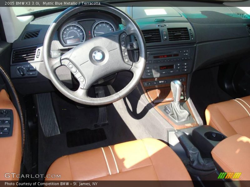 Mystic Blue Metallic / Terracotta 2005 BMW X3 3.0i