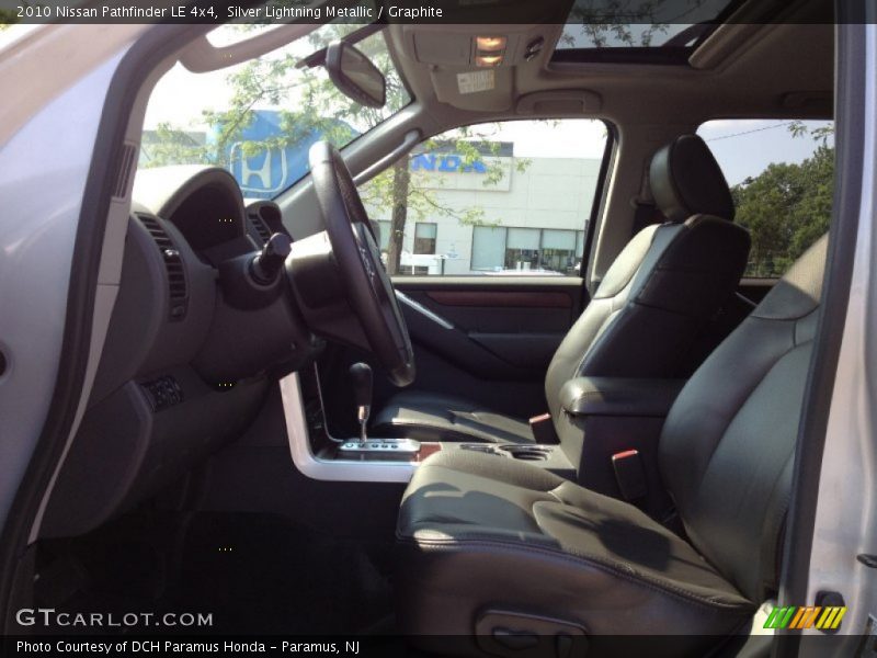 Silver Lightning Metallic / Graphite 2010 Nissan Pathfinder LE 4x4