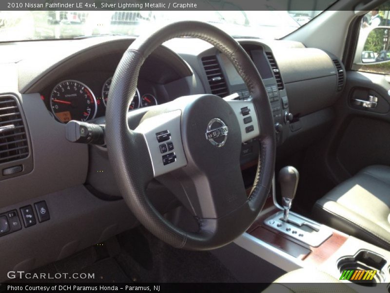 Silver Lightning Metallic / Graphite 2010 Nissan Pathfinder LE 4x4