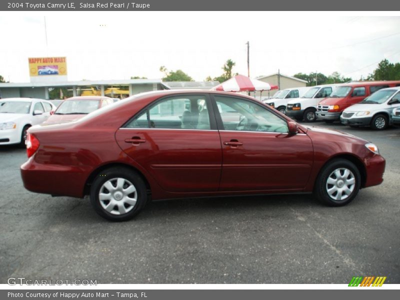 Salsa Red Pearl / Taupe 2004 Toyota Camry LE