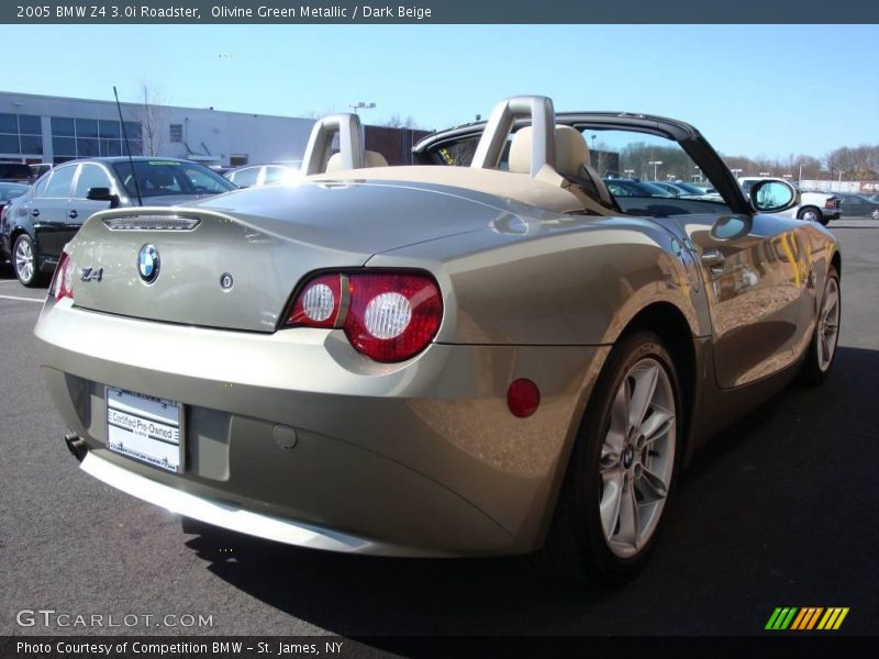 Olivine Green Metallic / Dark Beige 2005 BMW Z4 3.0i Roadster