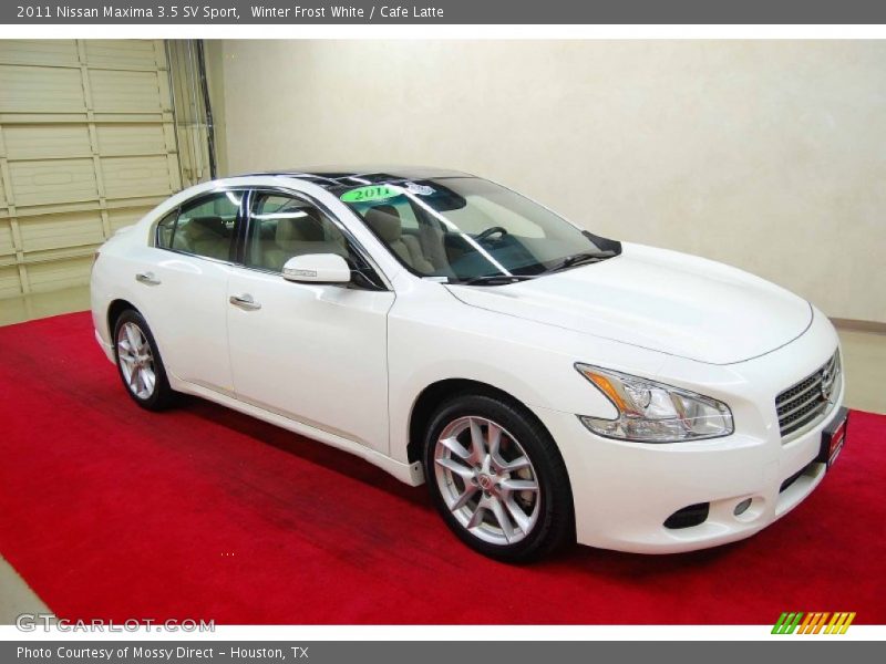 Winter Frost White / Cafe Latte 2011 Nissan Maxima 3.5 SV Sport