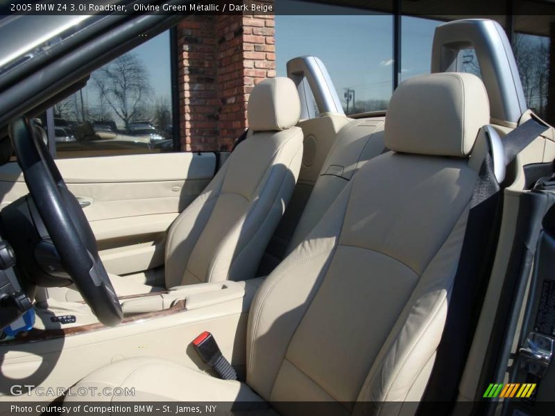 Olivine Green Metallic / Dark Beige 2005 BMW Z4 3.0i Roadster