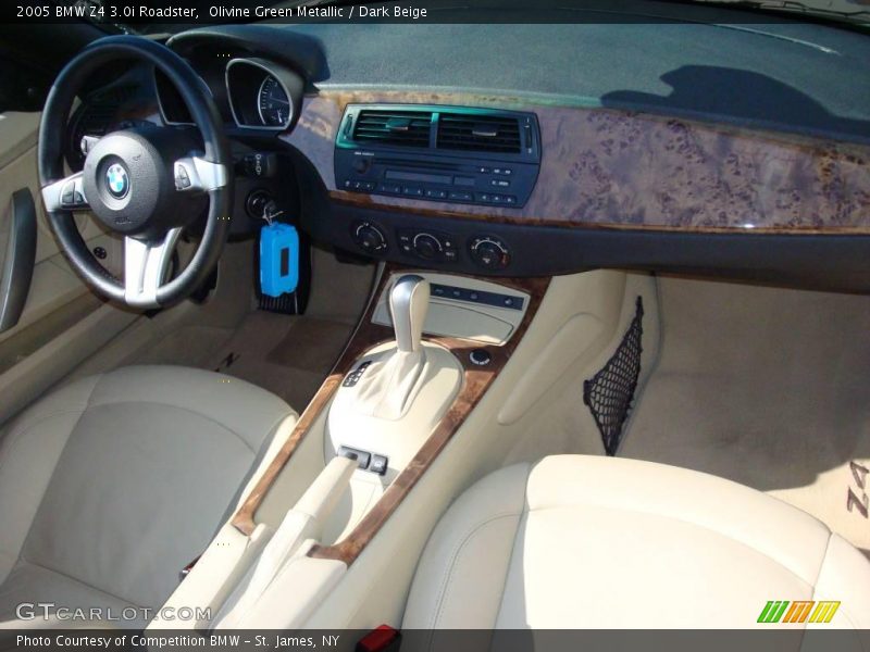 Olivine Green Metallic / Dark Beige 2005 BMW Z4 3.0i Roadster