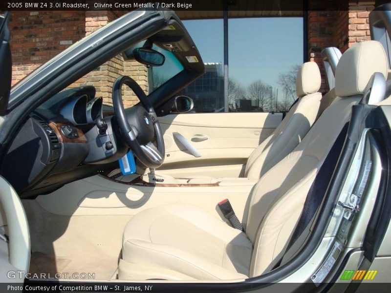 Olivine Green Metallic / Dark Beige 2005 BMW Z4 3.0i Roadster
