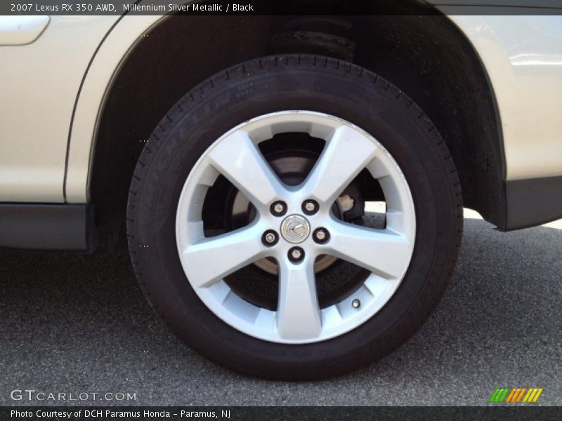 Millennium Silver Metallic / Black 2007 Lexus RX 350 AWD