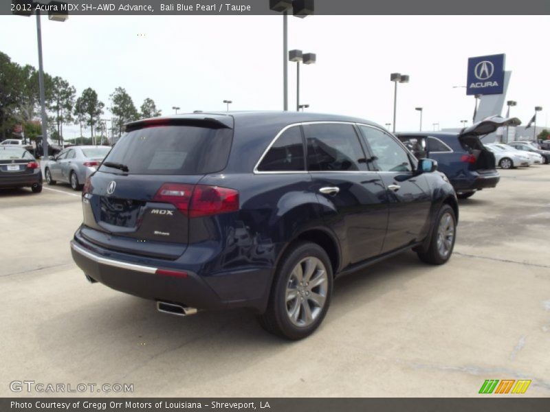 Bali Blue Pearl / Taupe 2012 Acura MDX SH-AWD Advance