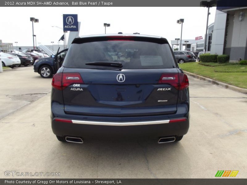 Bali Blue Pearl / Taupe 2012 Acura MDX SH-AWD Advance