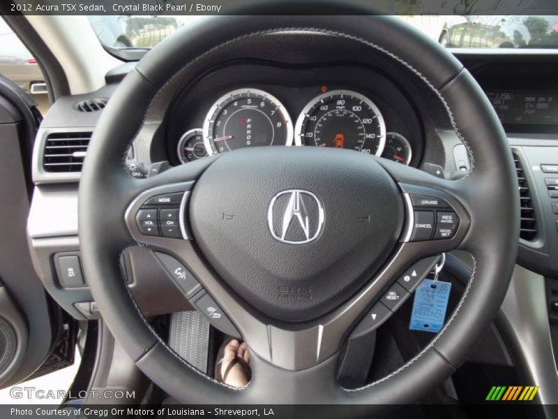 Crystal Black Pearl / Ebony 2012 Acura TSX Sedan