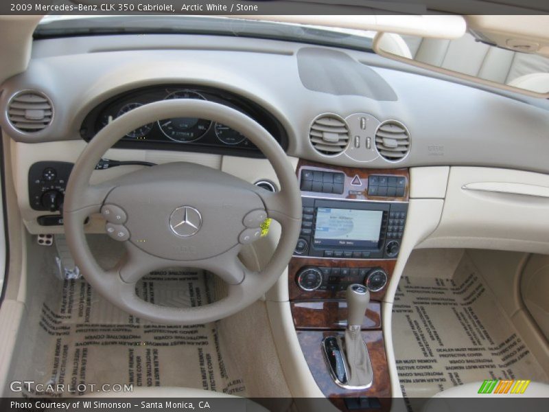 Arctic White / Stone 2009 Mercedes-Benz CLK 350 Cabriolet